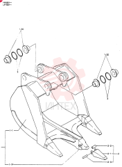 BUCKET ASSY,RIPPER 0.45 CUBIC METRE