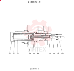 VALVE ASSY,RELIEF,CONSISTS OF FOLLOWING PARTS 266 TO 376