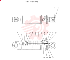 Схема (K905LC) - EXCAVATOR ASN YP1282 (1/85-12/03) 2438U697F1