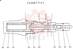 VALVE ASSY, RELIEF, CONSISTS OF THE FOLLOWING PARTS 2436R771F1