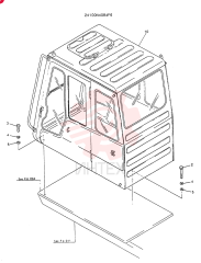 Схема (K905LC) - MARK II EXCAVATOR BTW YP1001 - YP1281. (4/89-12/03) 24100N4084F6