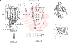 Схема (K905LC) - MARK II EXCAVATOR BTW YP1001 - YP1281. (4/89-12/03) 2436U1330F1 (1)