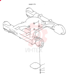Схема (K905LC) - MARK II EXCAVATOR BTW YP1001 - YP1281. (4/89-12/03) 2422P1179