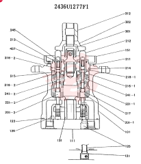 Схема (K907) - MARK II EXCAVATOR ASN YN2956 (GLOBAL) (1/88-12/03) 2436U1277F1