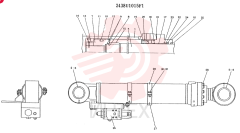 (R.H.BOOM)CONSISTS OF THE FOLLOWING PARTS 2438U1015F1