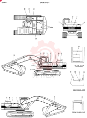 Схема (K907C) - EXCAVATOR BTW LN4201 - LN7000 (1/84-12/03) 24100J5113F1