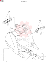 BUCKET ASSY, RIPPER 24100N2371F1