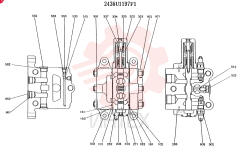 Схема (K907LC) - MARK II EXCAVATOR ASN YQ0565 (GLOBAL) (1/87-12/03) 2436U1197F1