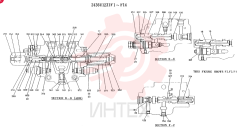 Схема (K907LC) - MARK II EXCAVATOR ASN YQ0565 (GLOBAL) (1/87-12/03) 2436U1231F1 (2)