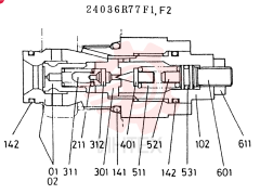 Схема (K907LC) - MARK II EXCAVATOR ASN YQ0565 (GLOBAL) (1/87-12/03) 24036R77F1