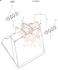 BUCKET ASSY,SCRAPER 24100N5964F1