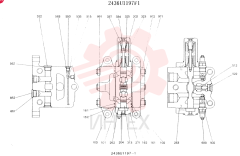 Схема (K907LC) - MARK II EXCAVATOR ASN YQ0565 (NA) (1/87-12/03) 2436U1197F1