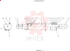 Схема (K907LC) - MARK II EXCAVATOR BTW YQ0101 - YQ0564 (1/87-12/03) 2438U995F1