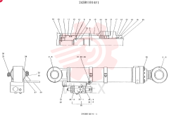 CYLINDER ASSY (L.H. BOOM), CONSISTS OF THE FOLLOWING PARTS 2438U1014F1