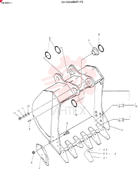 BUCKET ASSY, Serial Range: YQ0101-YQ0263 24100N4860F1