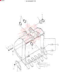 BUCKET ASSY, 1.1M³, Serial Range: YQ0101-YQ0263