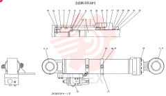 CYLINDER ASSY, (L.H. BOOM), CONSISTS OF THE FOLLOWING PARTS 2438U1014F1