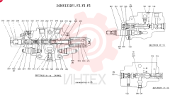 Схема (K907LC) - MARK II EXCAVATOR BTW YQU0001 - YQU0400 (1/87-12/03) 2436U1312F1 (2)