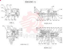 Схема (K907LC) - MARK II EXCAVATOR BTW YQU0001 - YQU0400 (1/87-12/03) 2436U1378F1