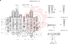 Схема (K909LC) - MARK II EXCAVATOR BTW LL1207 - LL1487 (1/87-12/03) 2436U1313F1 (1)