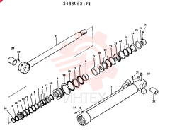 CYLINDER, BUCKET CONSISTS OF THE FOLLOWING  PARTS 2438U621F1