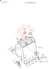 BUCKET   ASSY,  1.6M3, Serial Range: LS.0041-LS.0079