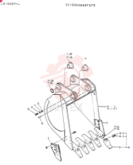 BUCKET  ASSY,1.4M3, Serial Range: LS.0037-LS.0079