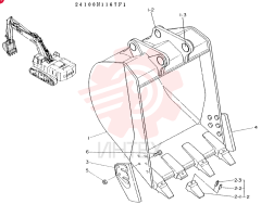 BUCKET   ASSY,CONSISTS OF ITEM 1 TO 6
