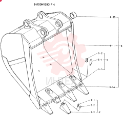 BUCKET ASSY, CONSISTS OF ITEM 2 TO 6