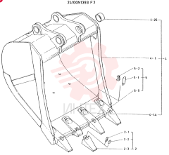 BUCKET ASSY, 2.0M, CONSISTS OF ITEM 2 TO 5