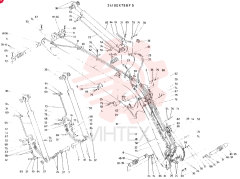 BOOM ASSY , CONSISTS OF REF 4 TO 82