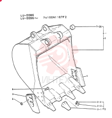 BUCKET ASSY 2.3M3