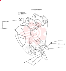 BUCKET ASSY, RIPPER 24100P756F1