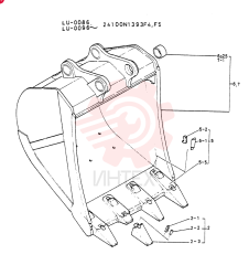 BUCKET ASSY. 2.0M3 ROCK