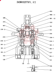 Схема (SK16-N2) - MARK II EXCAVATOR BTW LS0201 - LS0350 (1/03-12/04) 2436U1277F1