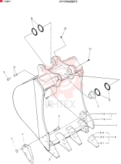 BUCKET ASSY, 0.25M3