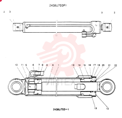 Схема (SK60) - EXCAVATOR ASN LE11001 (1/91-12/03) 2438U703F1