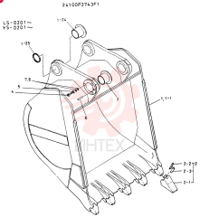 H.D.-BUCKET ASSY,1.6M³ (2.09 CU.YD)