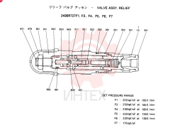 VALVE ASSY, RELIEF, Remarks: CONSISTS OF THE FOLLOWING PARTS 2436R727F1, F3-F7
