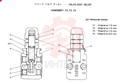 VALVE ASSY, RELIEF, Remarks: CONSISTS OF THE FOLLOWING PARTS 2436R680F1-F4