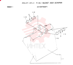 BUCKET ASSY, SCRAPER 24100N7500F1