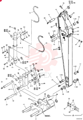 Схема (SK100) - MARK III EXCAVATOR ASN YW04601 (1/91-12/95) 2411J4575F1