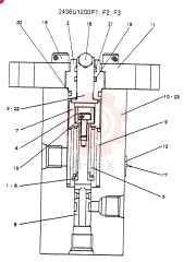 Схема (SK100L) - EXCAVATOR BTW LX10101 - LX10160 (1/94-12/95) 2436U1200F1