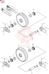 IDLER ASSY IDLER ASSY, Serial Range: YW006501-YW007132