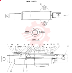 CYLINDER ASSY CONSISTS OF THE FOLLOWING PARTS 2438U1157F1