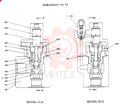 Схема (SK120) - MARK III EXCAVATOR ASN LP08001 (NA) (1/91-12/95) 2436U2623F1
