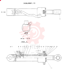 CYLINDER ASSY CONSISTS OF THE FOLLOWING PARTS 2438U696F1