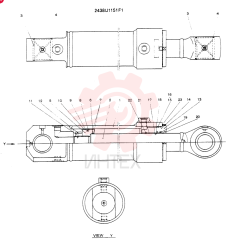 CYLINDER ASSY CONSISTS OF THE FOLLOWING PARTS 2438U1151F1