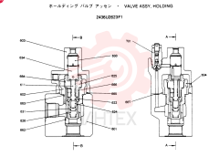 Схема (SK120LC) - MARK III EXCAVATOR BTW YPU0301 - YPU0500 (1/95-12/95) 2436U2623F1