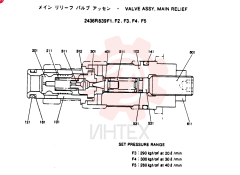 VALVE ASSY, MAIN RELIEF, CONSISTS OF THE FOLLOWING PARTS 2436R839F1